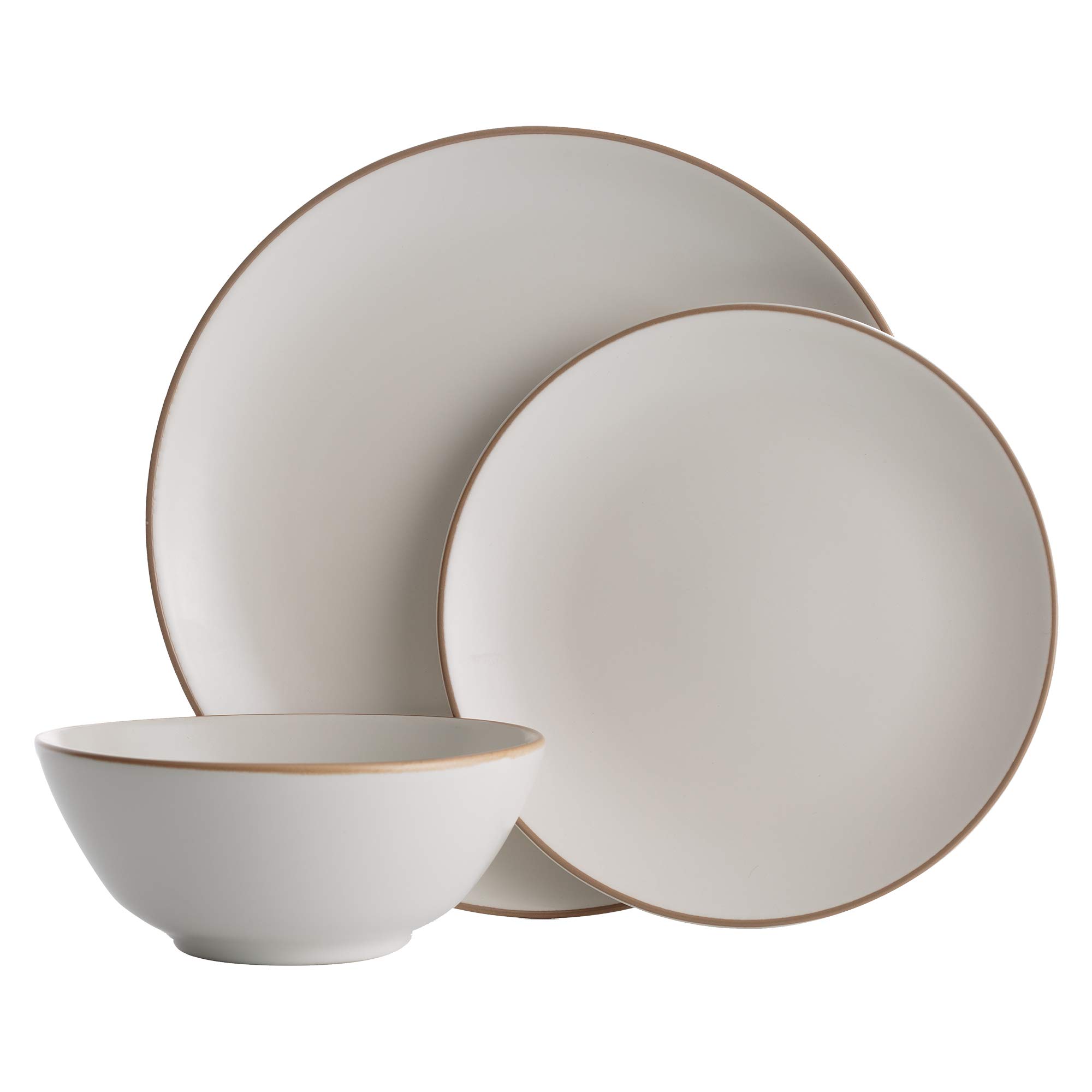 Mason Cash 2001.898 Classic Collection 12 Piece Fine Stoneware Cream Dinner Set, Ceramic, 29 x 29 x 22 cm