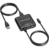 VPFET HDMI eARC Audio Extractor Only Work for HDTV ARC/eARC Audio Adapter Converter HDTV Audio Transmitted via Toslink+Coaxial ports Support 192KHZ for Soundbars Home Theaters and Audio Systems No CEC
