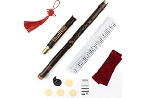 SUTILA Separable two sections plug in Brown Vertical purple Bamboo Flute Key G Traditional Chinese Musical Instrument update level Woodwind Music Instrument Xiao