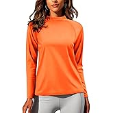 NASBING Women's Thermal Shirts Long Sleeve Mock Neck Base Layer Cold Weather Fleece Lined Warm Undershirt Regular Fit Tops