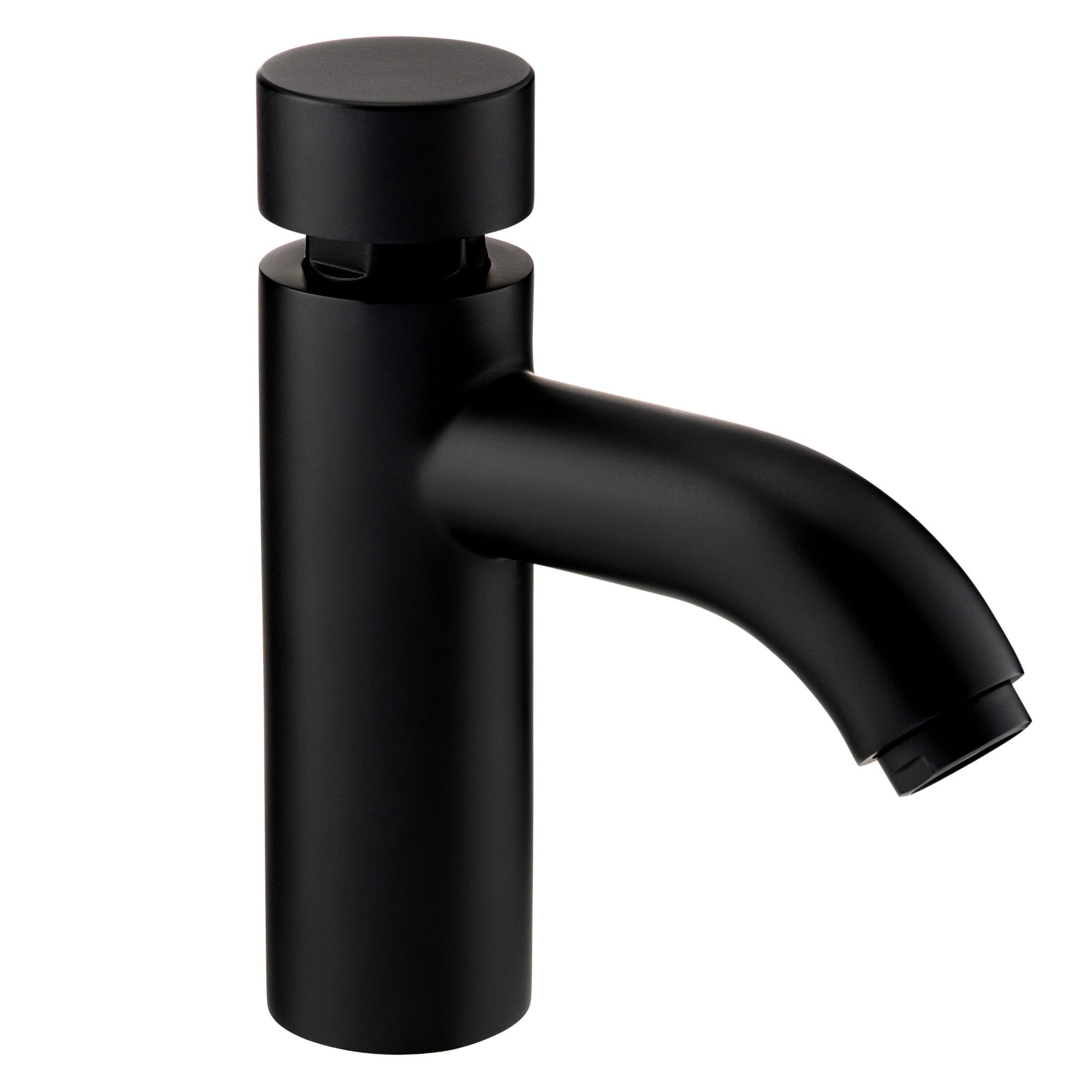 ENKI Insta BT4500 Black Self-Closing Delay Action Tap, Solid Brass Non-Concussive for Sink, Push Button Basin Monobloc Pillar Tap, 1 Year Guarantee