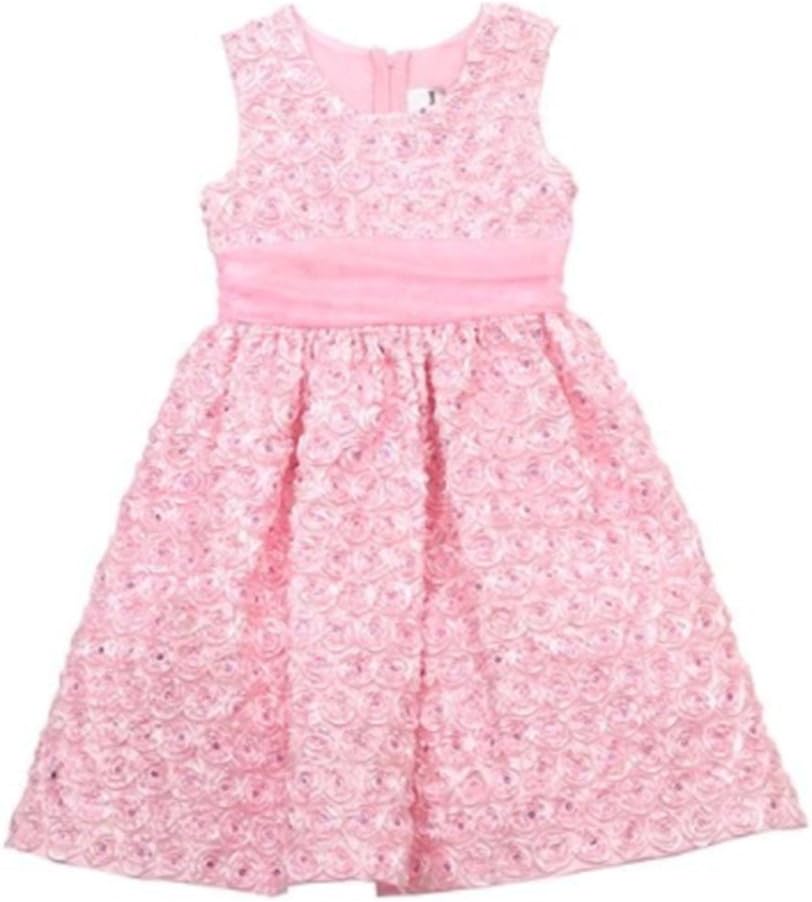 Rare Too Rosette Soutache Dress Wedding Flower Girl Birthday Party Pink