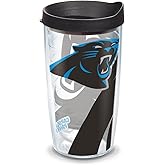 Tervis Made in USA Double Walled NFL Carolina Panthers Insulated Tumbler Cup Keeps Drinks Cold & Hot, 16oz, Genuine