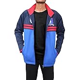 Albino Fashion Mens Track Lightweight Football Coach Track Blue Polyester Jacket