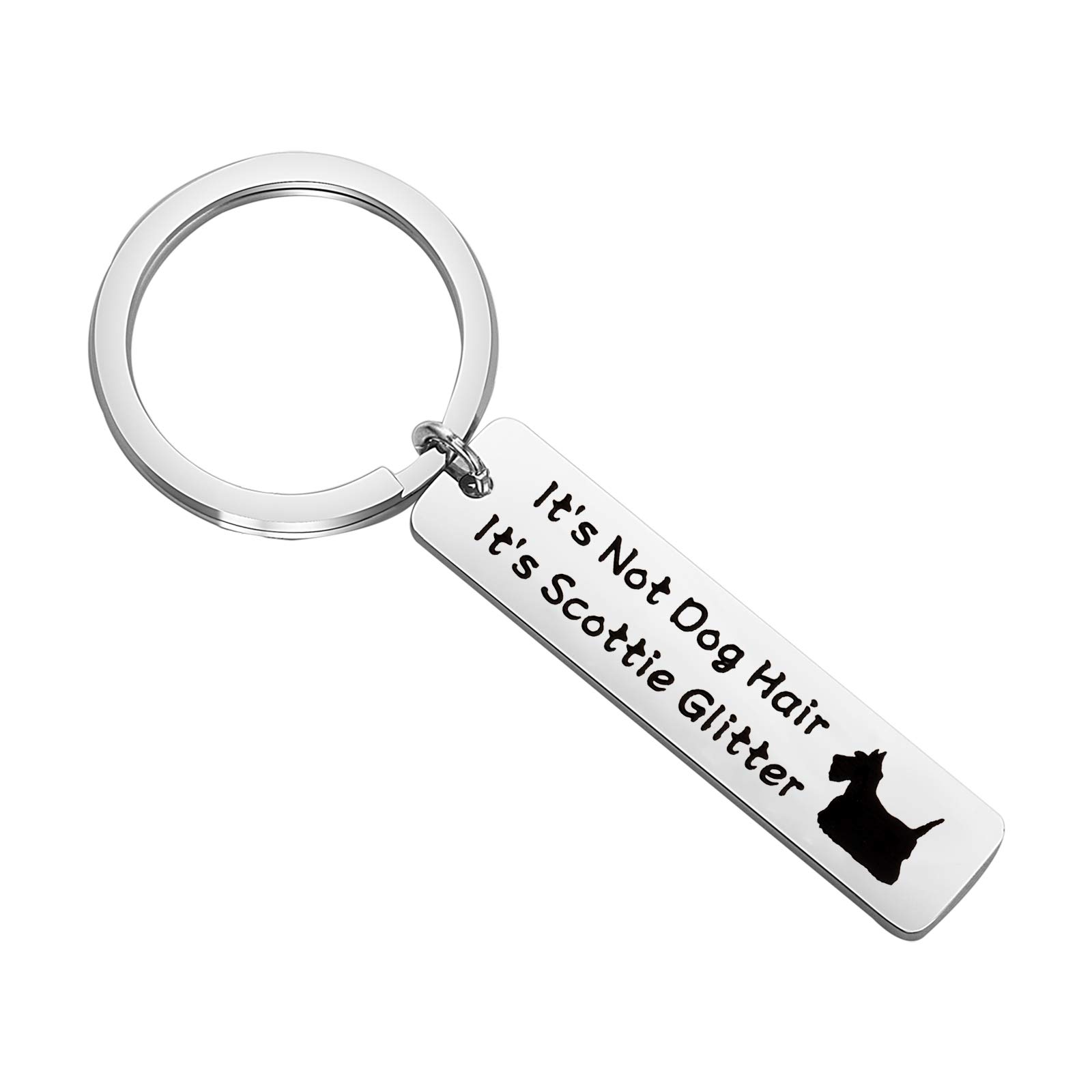 CENWA Scottie Gift Its Not Dog Hair Its Scottie Glitter Keychain Scottish Terrier Gift Scottie Lover Scottie Owner Gift (Scottie Glitter Keychain)