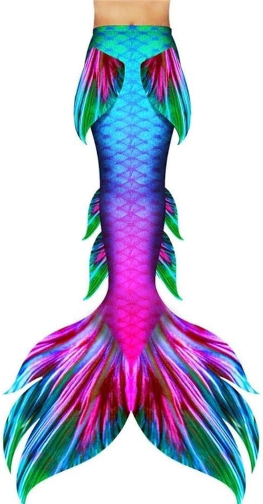 RKRZLB Mermaid Tails for Girls Mermaid Tail Swimmable Bikini Set,Bikini Swimming Costumes with Colorful Fin,Girls Mermaid Tails for Swimming