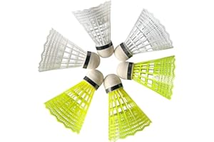6-Pack Durable Nylon Shuttlecocks - Colorful Badminton Birds for Indoor/Outdoor Play, Sports Practice Equipment