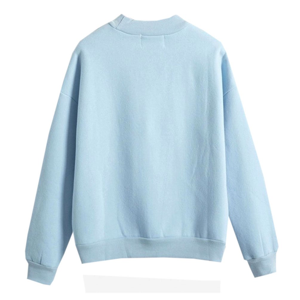 pastel blue sweatshirt