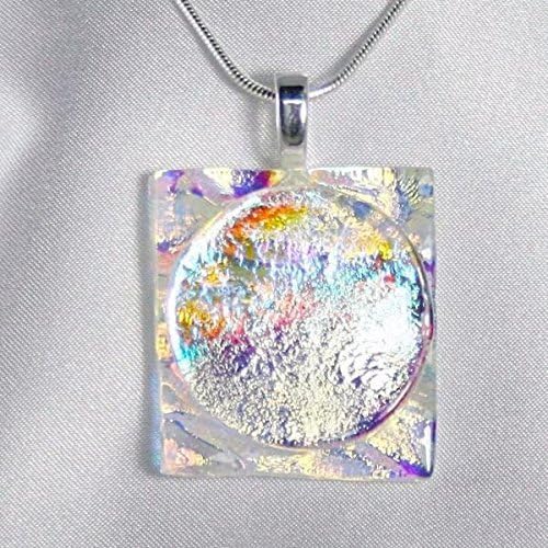 CRYSTAL RAINBOW gay pride dichroic glass rainbow jewelry pendant necklace