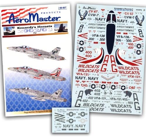 F/A-18: USS Kennedy's Hornets, Part 1: VFA-131, 136 (1/48 decals, Aeromaster 48607) by Aeromaster