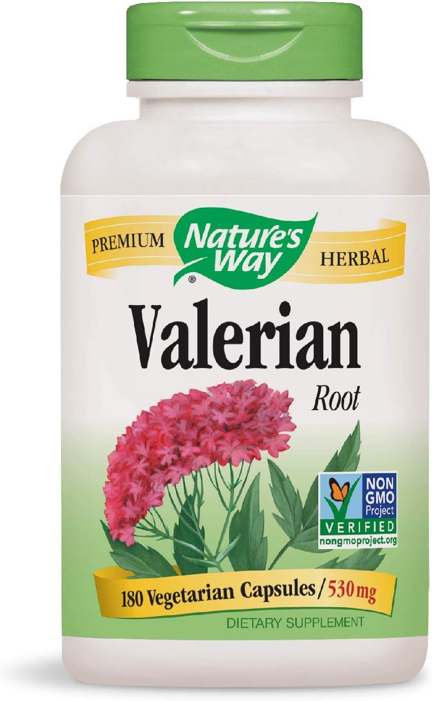 Nature's Way Valerian Root, 1,590 mg, 180 Vegetarian Capsules, Pack of 2