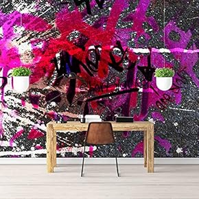 Wall Mural Simple and Mysterious Graffiti Art Removable Self-Adhesive Large Wallpaper - 66x96 inches