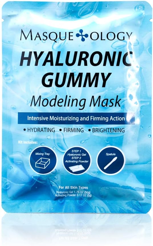 Masqueology - Hyaluronic Gummy Modeling Mask | Moisturizes, Smoothes and Firms Face (1 Count)