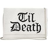 Pretty Robes TIL DEATH Beaded Clutch Purse for Wedding Day for Bachelorette Party, Bridal Shower & Engagement Gifts for Bride