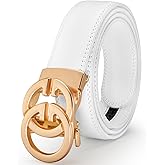 JEKIXHUA Men's Leather Ratchet Belt with Luxury Designer Buckle - Adjustable Dress Belt for Perfect Fit