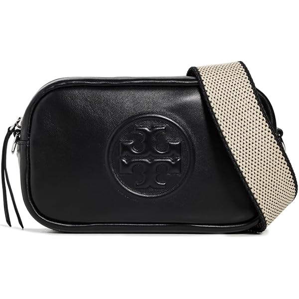 Tory Burch Women's Perry Bombe Mini Bag, Black, One Size: Handbags