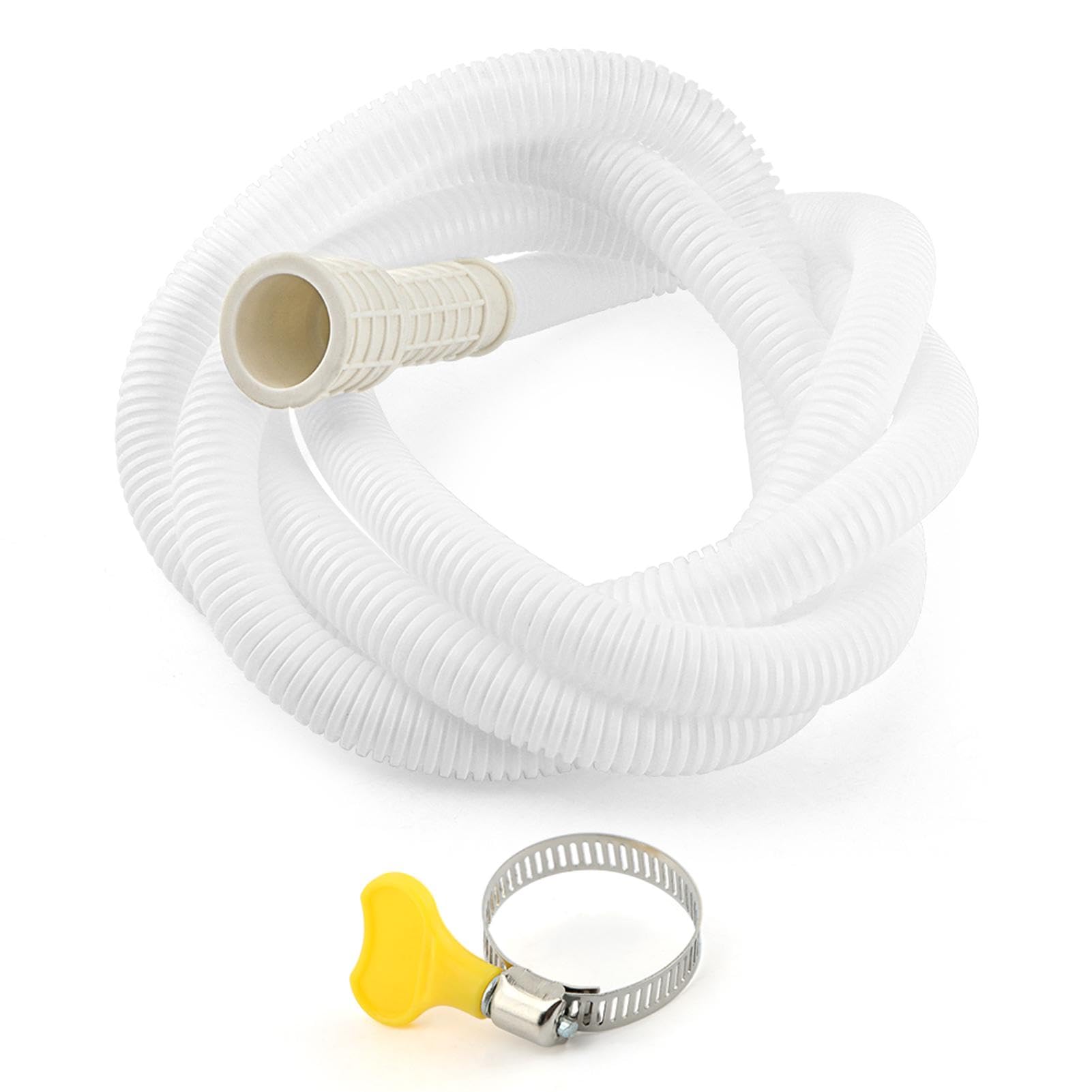 Photo 1 of Rinelavie Dehumidifier Drain Hose with Cuttable Rubber Adapter and Connect Clamp, Air Conditioner Drain Hose, Universal Flexible AC and Dehumidifier Replacement Hose(Color:2m/6.56ft)