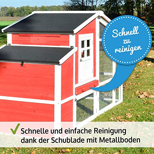 zooprinz hochwertige Hühnervoliere mit Nistkasten im Schwedenstil - aus massivem Vollholz und stabilem Draht… – Bild 5