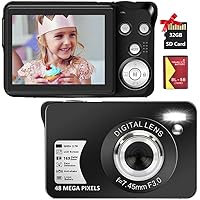 Digital Camera, 2.7K 48MP HD Camera Compact Camera Mini Portable Camera with 16X Digital Zoom and 2.7” TFT Screen…