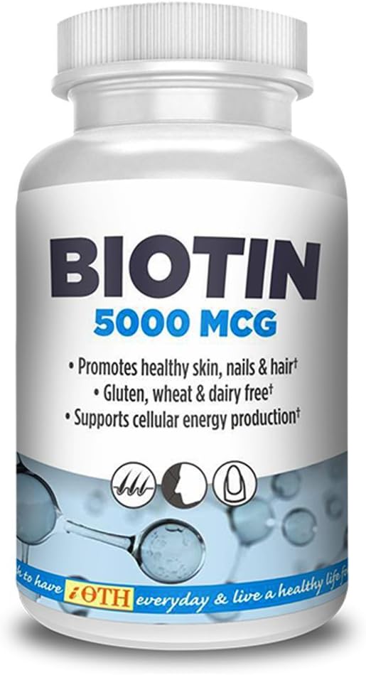 iOTH Biotin 5, 000 Mcg Extra Strength Supplement - 60 Softgels