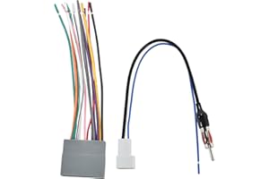 RED WOLF Vehicle Radio Stereo Wire Harness with Antenna Connector Adapter Fit Honda Fit 2007-2008 Civic 2006-2011, CR-V2007-2