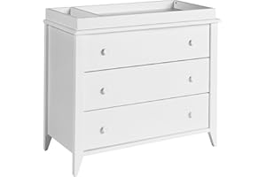 Babyletto Sprout 3-Drawer Changer Dresser with Removable Changing Tray in White, Greenguard Gold Certified