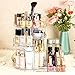 Cq acrylic Rotating makeup organizer for Vanity,Clear Rolling Makeup Case Storage Container Beauty Box For Hair Accessories,lip gloss,Perfum,Lipstick,Brush Holder