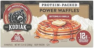 Kodiak Cakes Power Waffles, Buttermilk & Vanilla 13.4oz (Frozen)