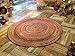 Hand Woven Jute & Multi Chindi Rug for Kitchen-Livingroom-Bedroom 3-Feet Round