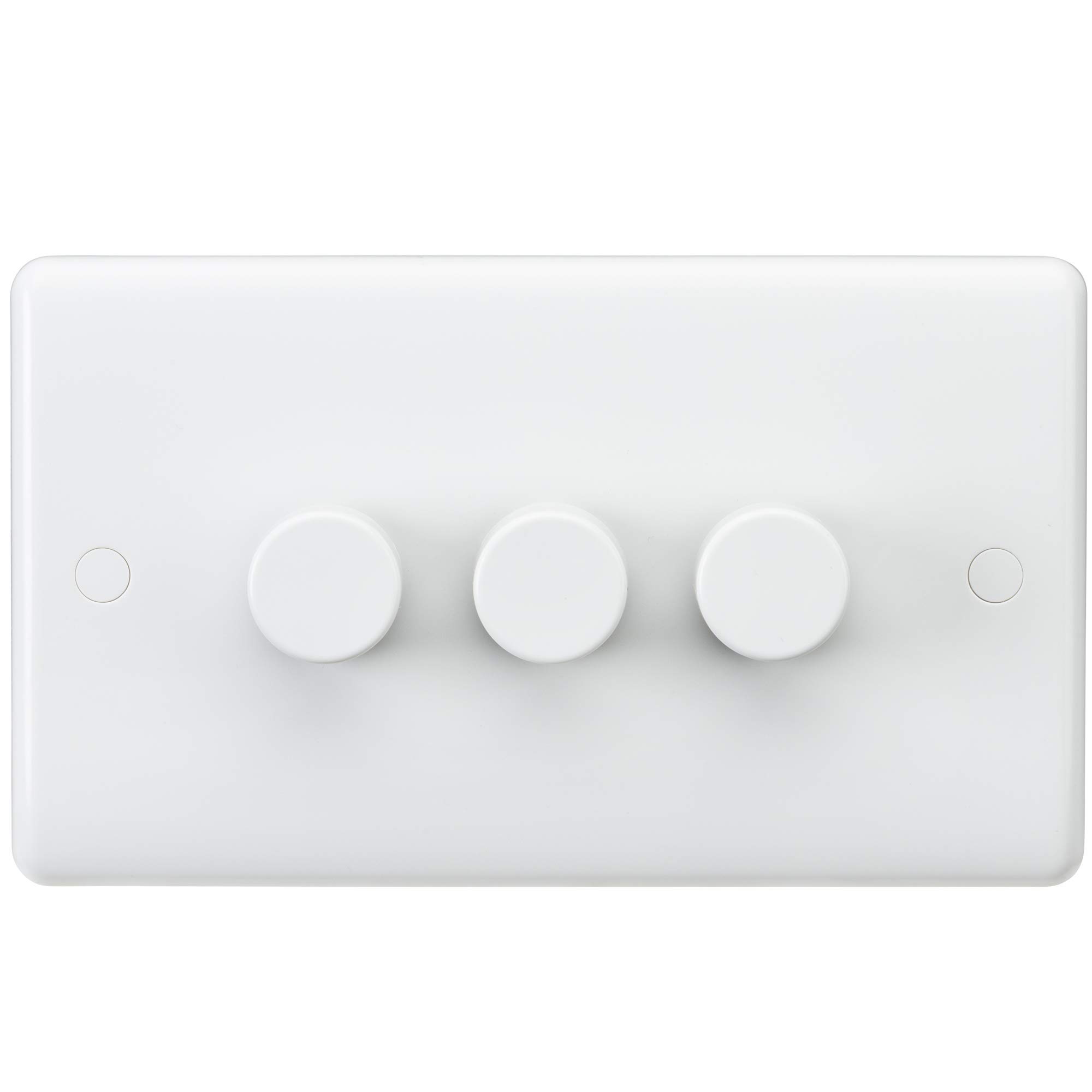 Knightsbridge CU2163 Curved Edge 3 Gang Dimmer, White