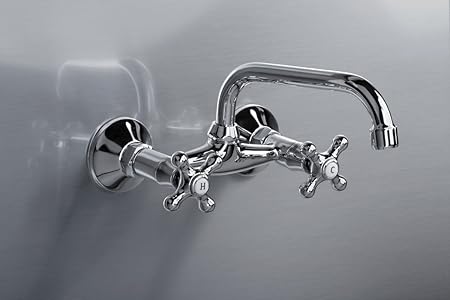 Waschtischarmatur -Retro- Waschbecken-Wandmischbatterie - mit