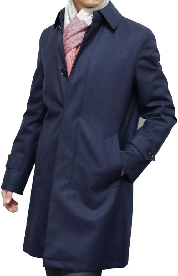 Amazon ブルーム Bloom ビジネスコート ウール100 メンズ ステンカラーコート ライナー付 取り外し可能 グレー Ll コート ジャケット 通販