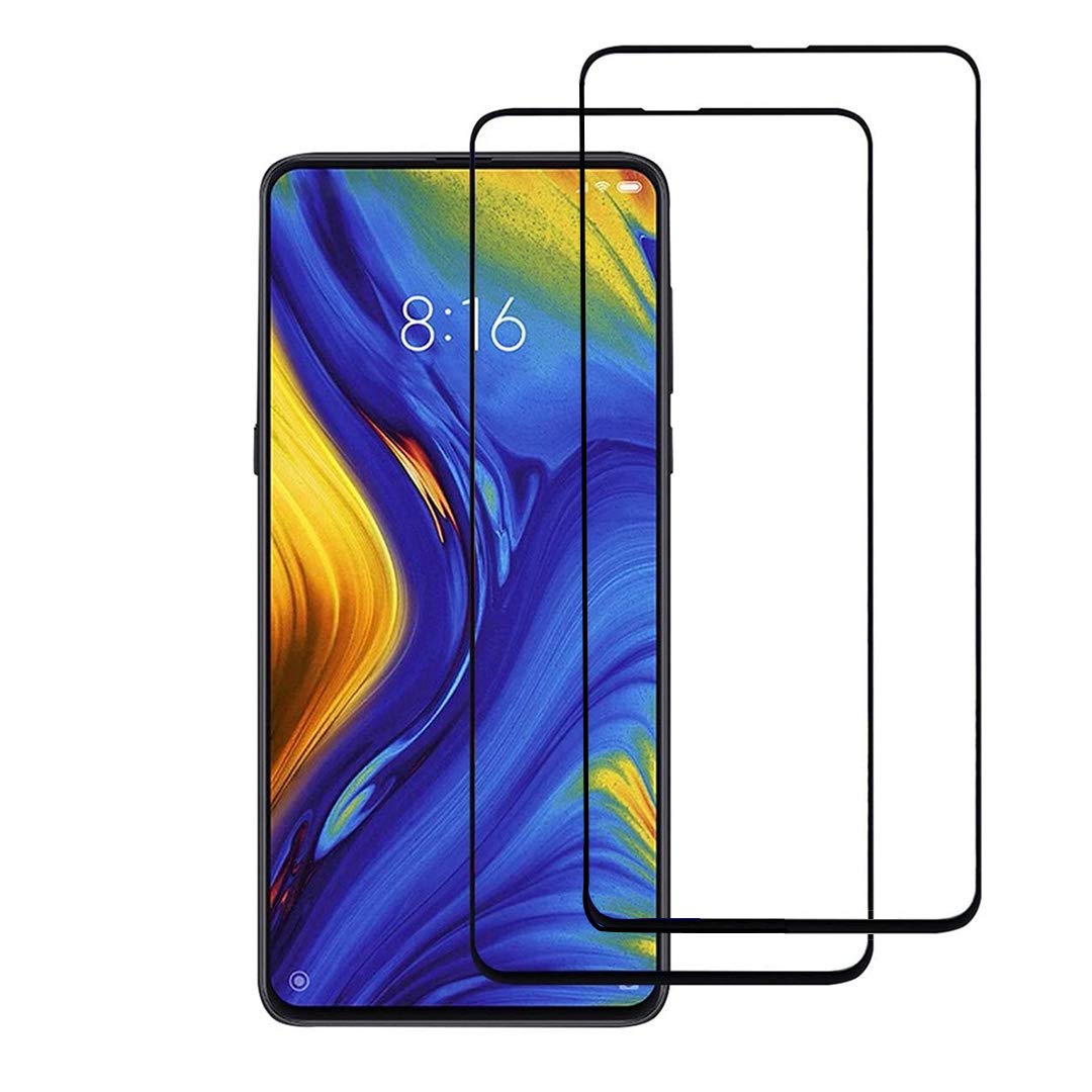 E-Hamii Full-Coverage Film Compatible with Xiaomi Mi MIX 3[Black],[Full Screen Glued][Anti-scratch] Premium 9H Tempered Glass Protective Cover,for Xiaomi Mi MIX 3