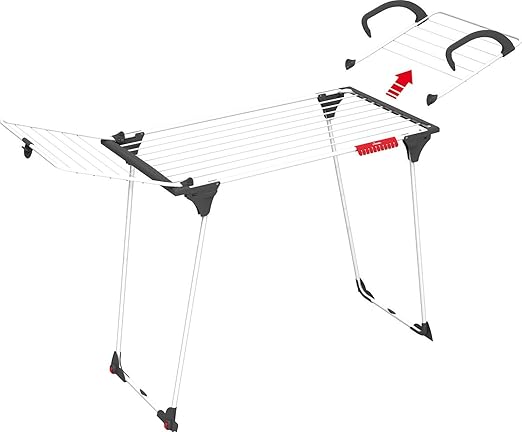 Vileda Premium 2in1 Wäscheständer aus Stahl und Aluminium