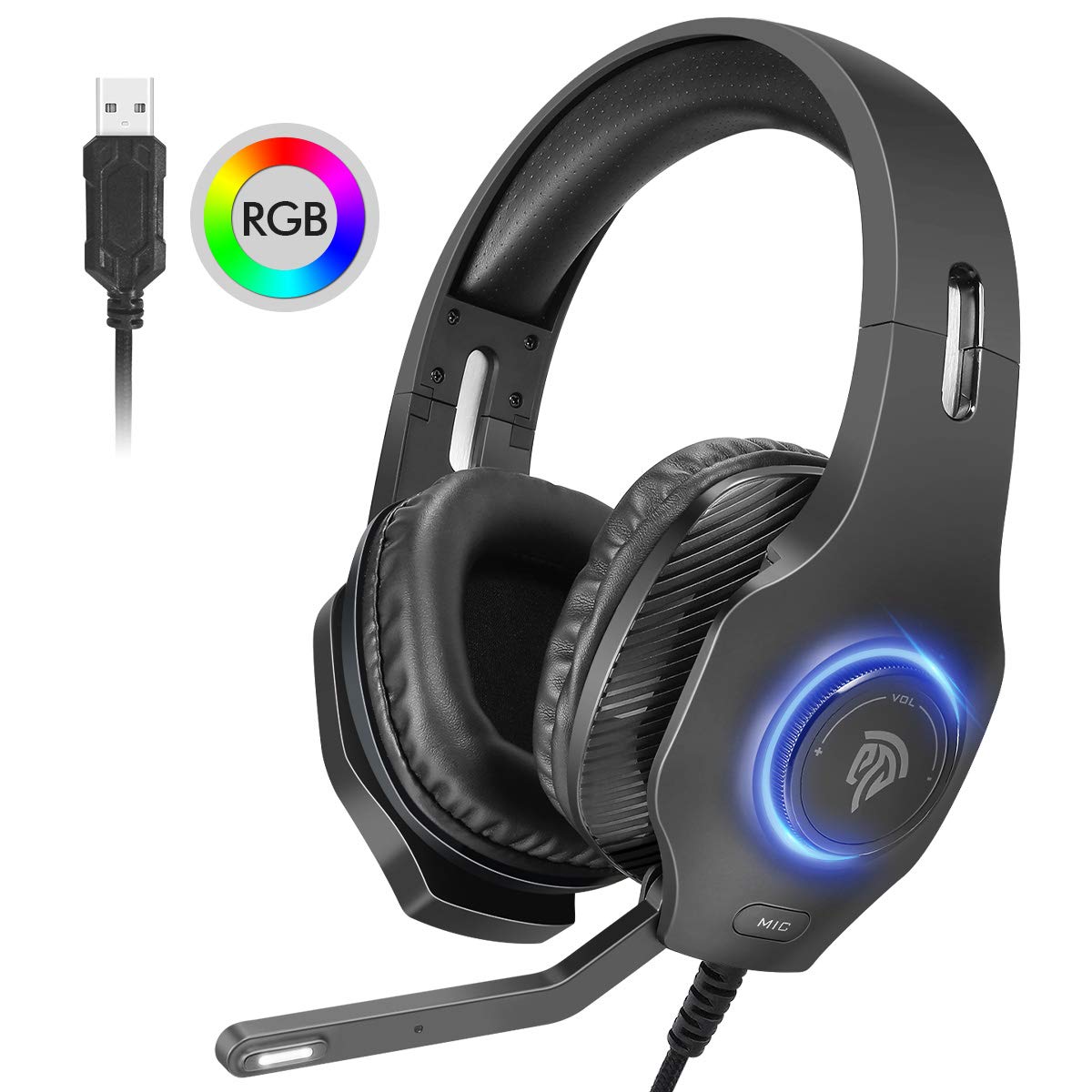 Buy EasySMX USB Gaming Headset,7.1 Virtual Surround Sound PC Gaming