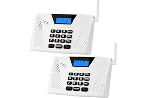 SANZUCO Intercoms Wireless for Home, Full Duplex Hands-Free Intercom, 5300ft Long Range Intercom System, Group Call and Auto Answer, 2 Code 9 Channel for House Office Hospital (2 Pack)