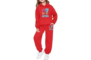 Boys Girls 6 7 Meme Hoodies Set Funny 67 Print Graphic Sweatsuit Long Sleeve Fashion Loose Cute Hoodie and Pants 2Pcs Outfits