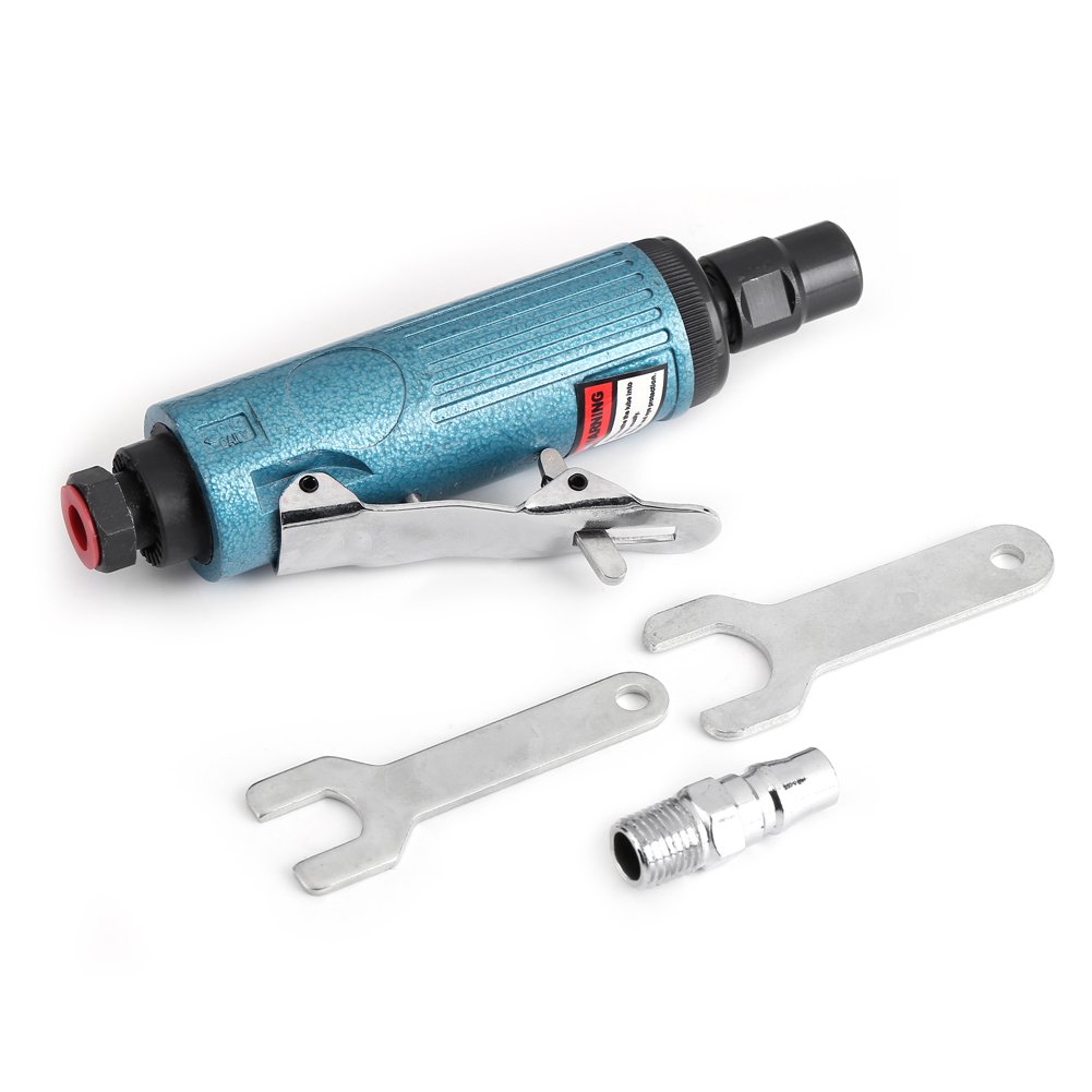 1/4'' Air Die Grinder Heavy Duty Industrial Pneumatic Polisher Grinding Cleaning Tool(Blue)