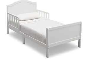 Delta Children Bennett Wood Toddler Bed - Greenguard Gold Certified, Bianca White