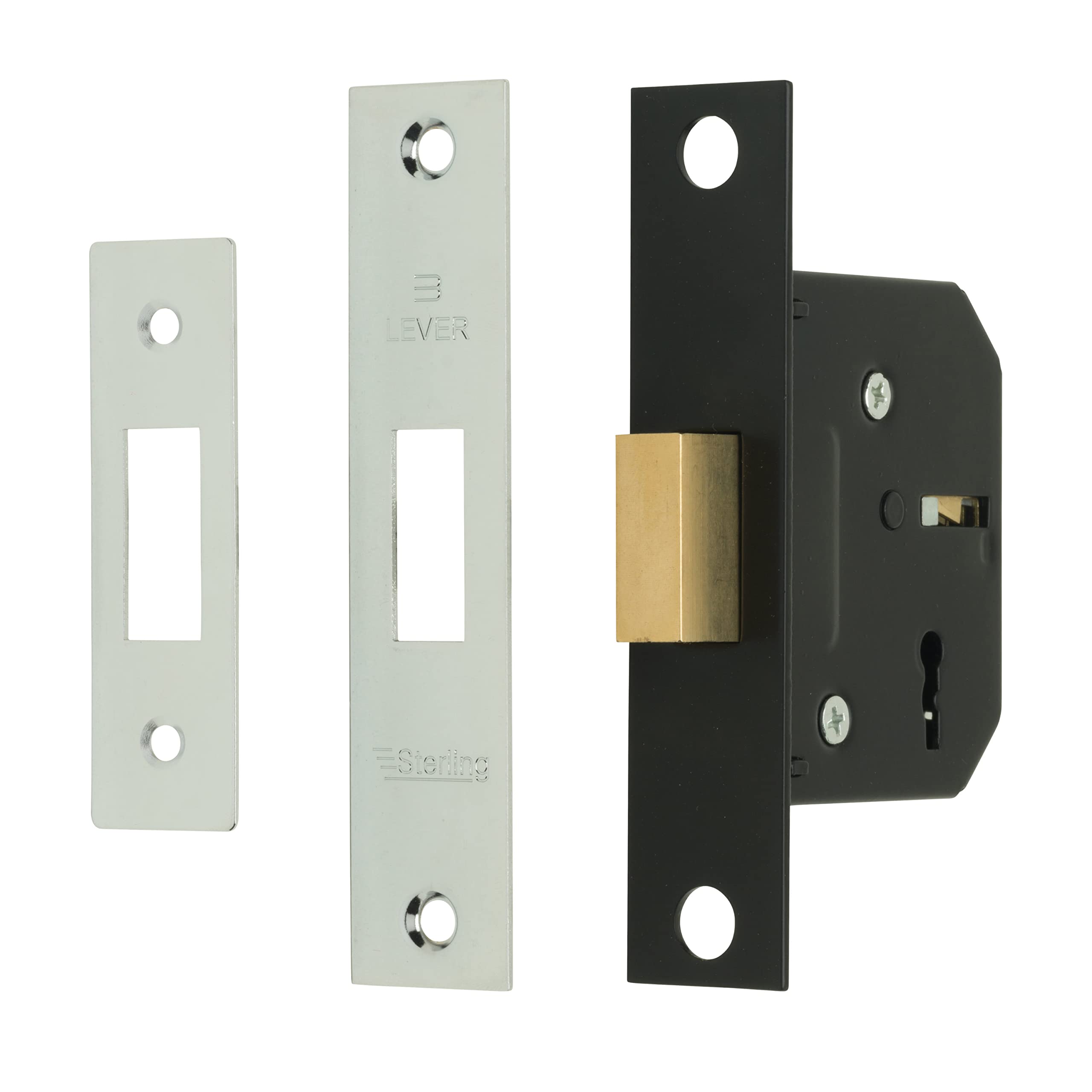 Sterling MLD325N 2.5-inch/65mm 3-Lever Deadlock - Nickel