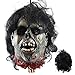 LITTLEGRASS Halloween Props Scary Hanging Severed Head Decorations,Life-Size Bloody Cut Off Corpse Head Ghost Animated Zombie Head for Haunted Houses Party Decor Funny Festive Supplies