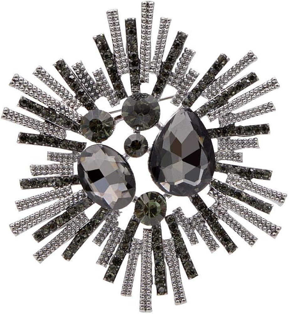 Brooches Crystal Flower Brooches for Women Large Fashion Pin Brooch