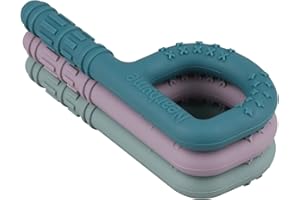 NEARBYME Sensory Oral Motor Chew Tool, P Shape Sensory Chew Toy, 3 Pack Silicone Chewing Sticks for Autistic Chewers, ADHD, SPD, Oral Motor Stimulation or Special Needs (Ocean Color)
