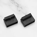 ECSiNG 2PCS USB 3.0 19/20 Pin 90 Degree Adapter Male to Female L Turn Right view 5