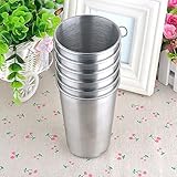 UName Set of 6,17.6oz Stainless Steel Pint Cups,Party Cups,Large Cups,Camping Cups UN065