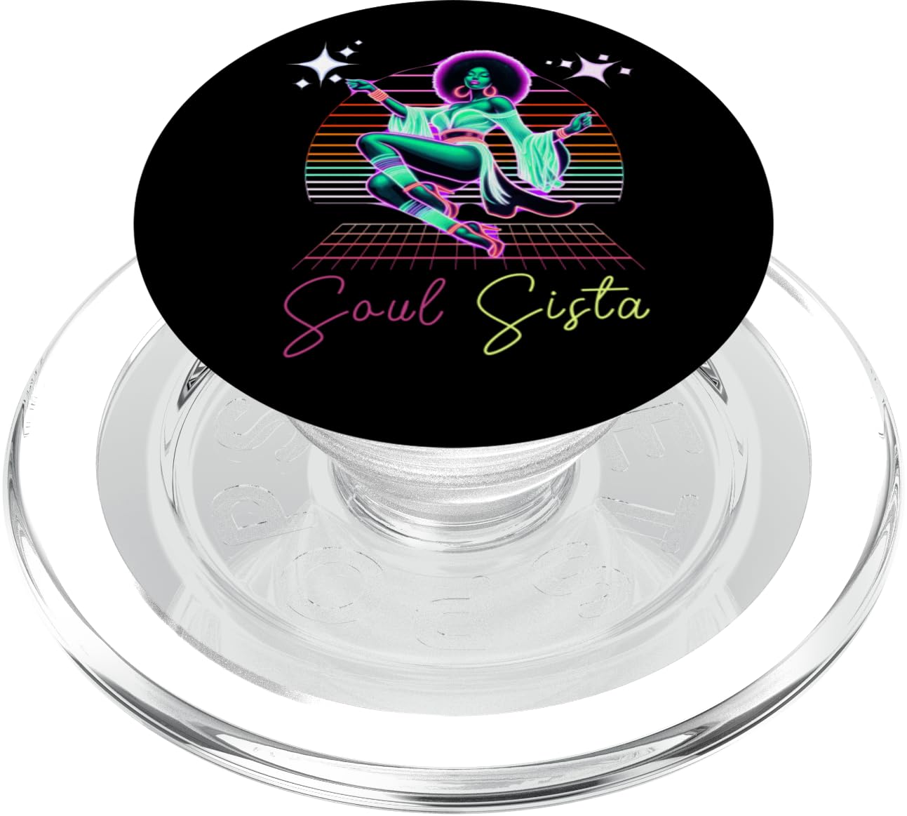 Soul Sista Black History Month 70s Disco Funk Vibes Melanin PopSockets PopGrip for MagSafe