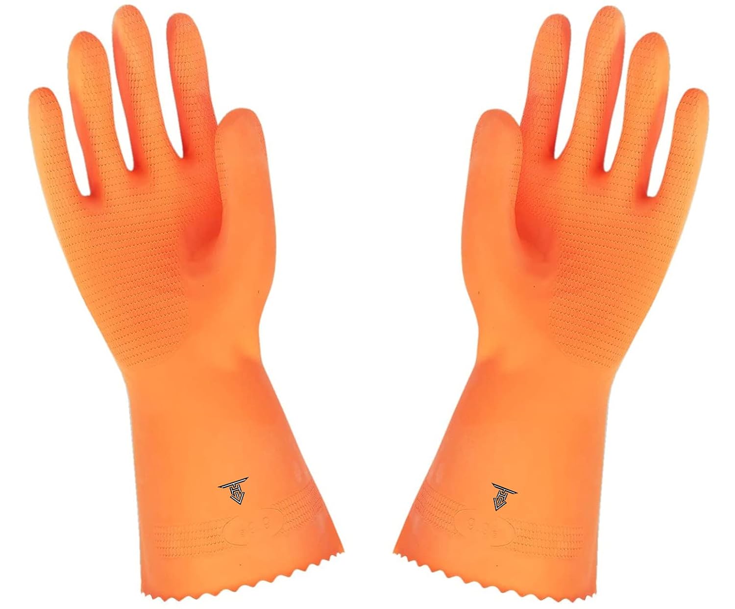 TARGET HYGIENE Yellow Reusable Rubber Cleaning Gloves Set Long