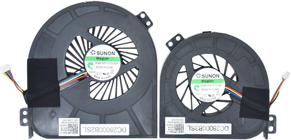 BAY Direct 5V 0.60A CPU & GPU Cooling Fan for Dell Precision M4700 Series Compatible Part Number: KSB0705HC BK1L 1G40N (Thermal Compound; Spatula; Warranty Card Included)