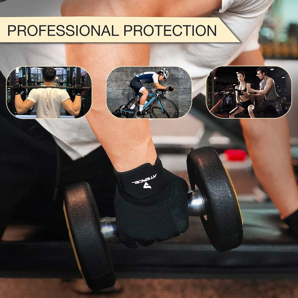 Atercel Workout Gloves, Best Exercise Gloves for Weight Lifting, Cycling, Gym, Training, Breathable & Snug fit, for Men & Women : Sports & Outdoors