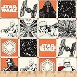 Star Wars The Force Awakens Grid Orange Soda Fabric By The Yard